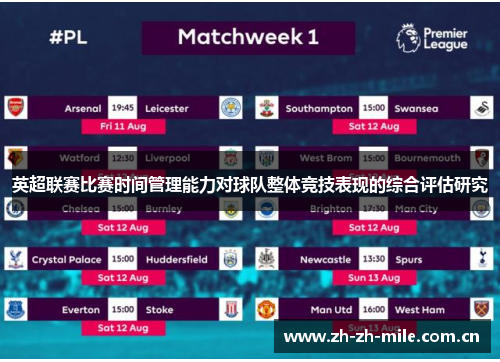 英超联赛比赛时间管理能力对球队整体竞技表现的综合评估研究 英超联赛比赛时间管理能力对球队整体竞技表现的综合评估研究